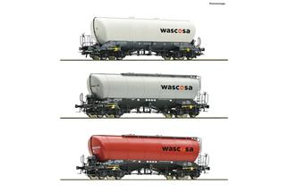 Roco H0 (DC) WASCOSA 3-tlg. Set: Silowagen, Wascosa