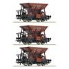 Roco H0 DRB Schotterwagen-Set Bauart Talbot, Ep. II, 3-tlg.