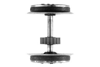 Roco H0 (ET) DC-Radsatz mit Zahnrad und 2 Haftreifen