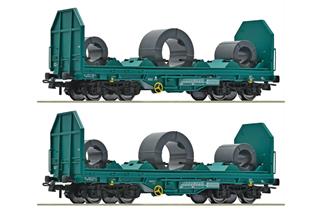 Roco H0 FS Coiltransportwagen-Set Shmmns, Ep. V-VI, 2-tlg.