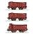 Roco H0 FS Hochbordwagen-Set L, Ep. II-III, 3-tlg.
