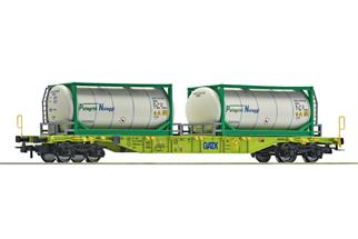 Roco H0 GATX Containertragwagen Sgns, Tankcontainer, Ep. VI