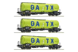 Roco H0 GATX Kesselwagen-Set Zacns, Ep. VI, 3-tlg.
