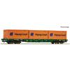 Roco H0 GySEV Containertragwagen Sgns, Hapag-Lloyd, Ep. V