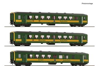 Roco H0 GySEV Schlierenwagen-Set, Ep. V-VI, 3-tlg.