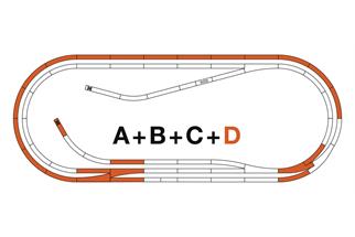 Roco H0 Line mit Bettung Gleisset D