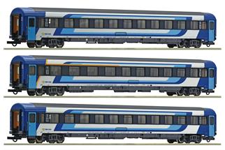 Roco H0 MAV Reisezugwagen-Set Eurofima, Ep. VI, 3-tlg.
