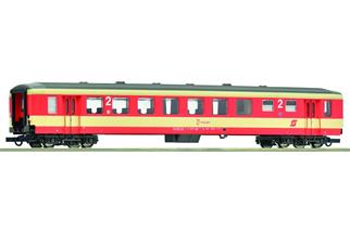 Roco H0 ÖBB Reisezugwagen Bpz, 2. Klasse mit Buffet, Sparlack, Ep. V
