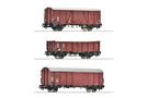Roco H0 PKP gedecktes Güterwagen-Set, Ep. III, 3-tlg.