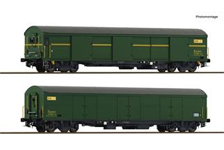 Roco H0 Post CH AG Paketpostwagen-Set Z Jumbo, Ep. IV, 2-tlg.