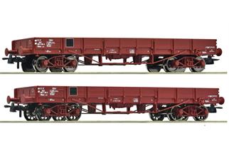 Roco H0 SNCF Niederbordwagen-Set TP, Ep. III-IV, 2-tlg.