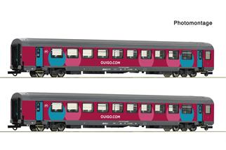 Roco H0 SNCF Personenwagen-Set 1 Corail, Ouigo, Ep. VI, 2-tlg.