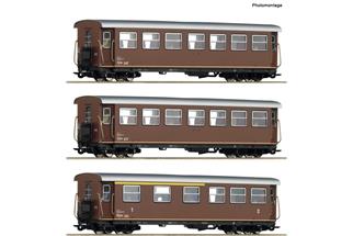 Roco H0e ÖBB Personenwagen-Set, Ep. III-IV, 3-tlg.