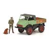 Schuco 1:43 Set Weidmannsheil, Unimog U401 mit Jäger und Hund (MHI)