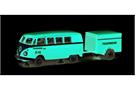 Schuco H0 VW T1 Bus mit Anhänger, Feuerwehr