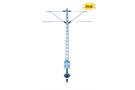Sommerfeldt H0 Click Gitter-Streckenmast mit zwei Ausleger