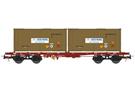 Sudexpress H0 CP Containertragwagen Sgmms, 2x20'-Tankcontainer AKZO NOBEL, Ep. V