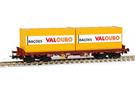 Sudexpress H0 CP Niederbordwagen Sgs, 2x20'-Container Racoes Valouro, Ep. V