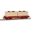 Sudexpress H0 CP Niederbordwagen Sgs, 2x20'-Open Top Container Socarmar/CP, Ep. IV