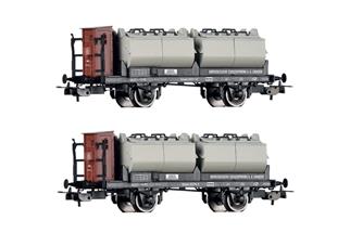 Tillig H0 KPEV Kalkkübelwagen-Set, Oberschlesische Stickstoffwerke Chorzow, Ep. I, 2-tlg.