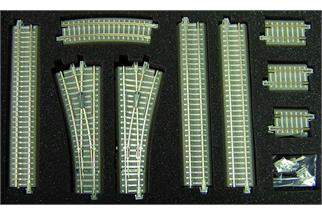 Tillig H0m/TT-Bettungsgleis Erweiterungsset Bahnhof