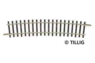 Tillig H0m/TT-Gleis gebogen Radius 396 mm (R32), 15°