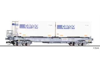 Tillig TT Hupac Taschenwagen Sdkmms, SBB Cargo, Ep. V