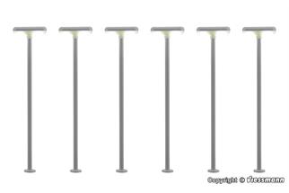 Viessmann H0 LED-Bahnsteigleuchte, weiss (Inhalt: 6 Stk.)