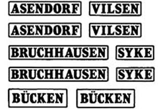 Weinert H0 Lokschilder der DEV Bruchhausen-Vilsen