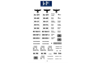 Weinert H0 Schiebebildersatz zu BR 86