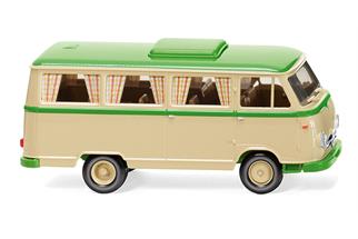 Wiking H0 Borgward B611 Campingbus, elfenbeinbeige/gelbgrün