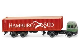 Wiking H0 Büssing Containersattelzug BS 16 Hamburg Süd