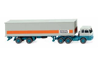 Wiking H0 Hanomag Henschel Containersattelzug, Fruehauf