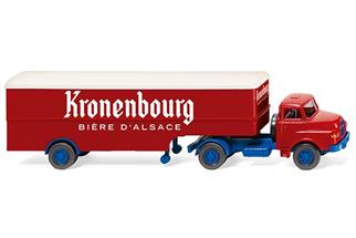 Wiking H0 Saviem Koffersattelzug Kronenbourg