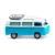 Wiking H0 VW T2 Campingbus, eisblau/weiss