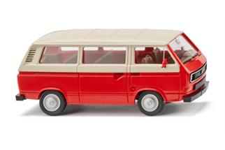 Wiking H0 VW T3 Bus, rot/hellelfenbein