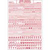 Woodland Decals Buchstaben 45° USA Gothic, rot