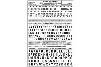 Woodland Decals Buchstaben Condensed Gothic R.R., schwarz