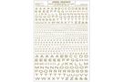 Woodland Decals Buchstaben Extended Gothic R.R., gold