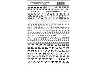 Woodland Decals Buchstaben Extended Gothic R.R., schwarz