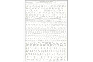 Woodland Decals Buchstaben Extended Gothic R.R., weiss