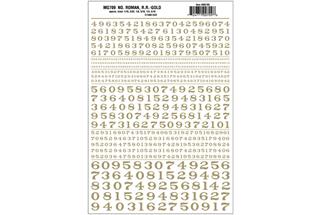 Woodland Decals Zahlen Roman R.R., gold