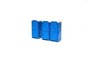 87train H0 blaue portable Toiletten (Inhalt: 3 Stk.)