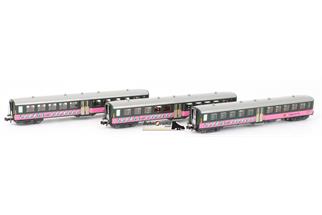 Aare Valley Models/MW-Modell N SBB Leichtstahlwagen-Set Jurail-Express, 3-tlg.