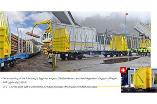 Aare Valley Models N Innofreight/VTG GigaWood-Wagenset Sggmrrs, Ep. VI, 2-tlg.