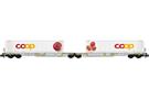 Aare Valley Models N Railcare/VTG Doppeltragwagen T2000, Coop - Apfel/Erdbeeren