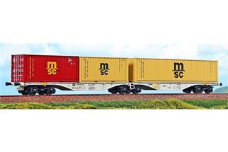 ACME H0 AAE Doppel-Containertragwagen Sggrs 80', 1x 40'/2x 20' MSC, Ep. V-VI