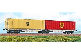 ACME H0 AAE Doppel-Containertragwagen Sggrs 80', 2x 40' MSC, Ep. V-VI