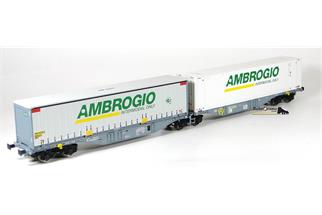 ACME H0 Ambrogio Doppel-Containerwagen Sggmrss ’90 Ambrogio