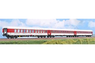 ACME H0 BDZ Reisezug-Wagenset 1 Exp 13141/13154 Optima Express, Ep. V, 3-tlg.